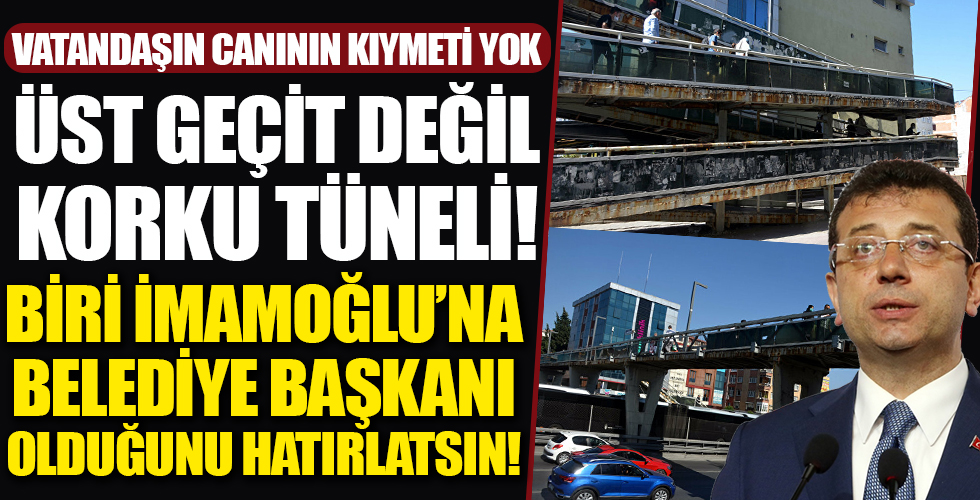 Avcılar'daki üst geçitte korkutan görüntü: Yürürken tedirgin oluyoruz
