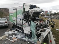 Baskent'te Feci Kazada Üç Kamyon Birbirine Girdi Açiklamasi 1 Ölü, 2 Yarali