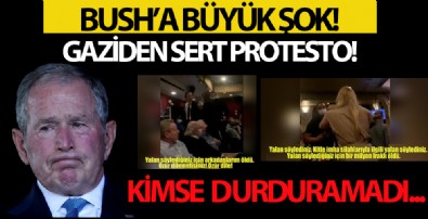 Bush'a Büyük Şok! Gaziden Sert Protesto!