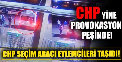 İzmir'de CHP seçim aracı yurt eylemine eylemci taşıdı