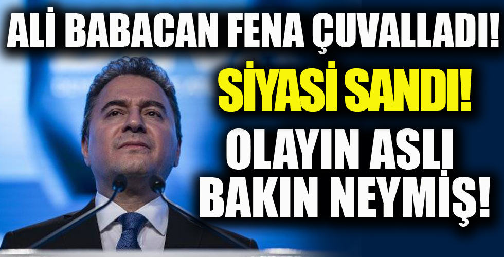 Ali Babacan fena çuvalladı! Siyasi Sandı! Olayın Aslı Bakın Neymiş!