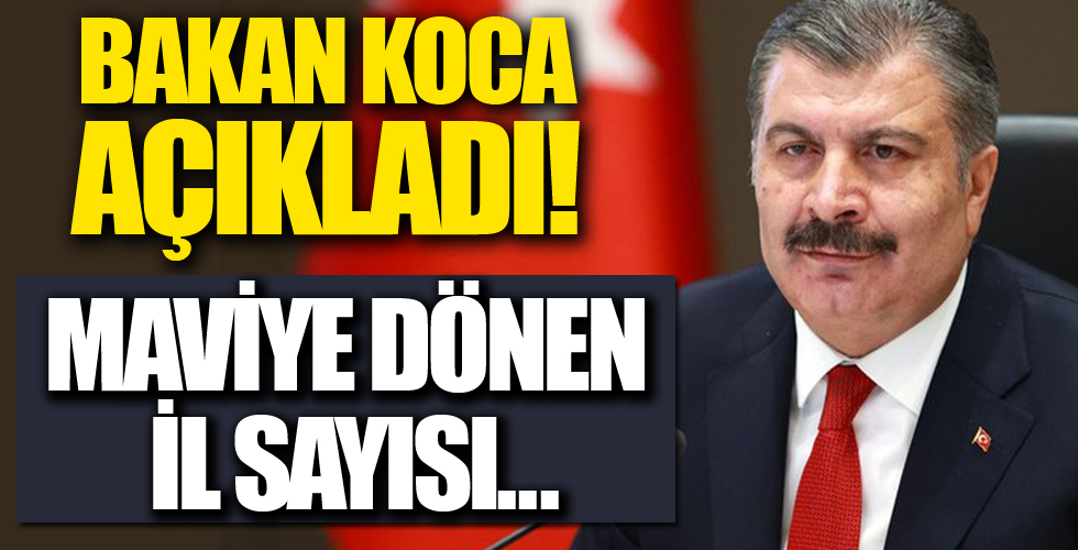 Bakan Koca açıkladı! Maviye Dönen İl Sayısı...