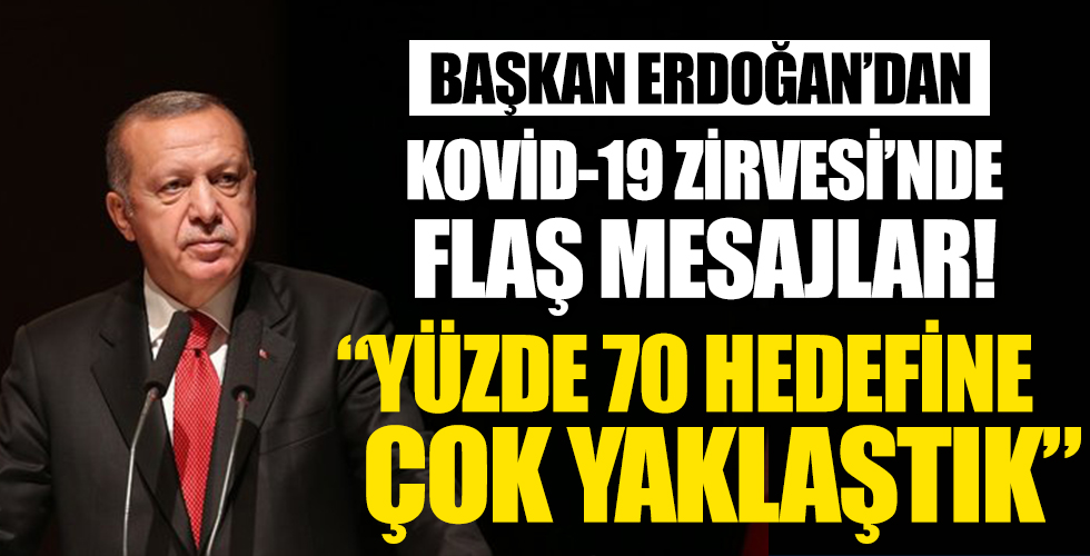 Cumhurbaşkanı Erdoğan'dan Kovid-19 Zirvesi'ne mesaj