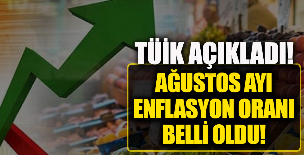 Ağustos ayı enflasyon oranı belli oldu