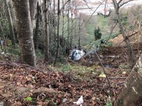 Rize'de Beton Mikseri Uçuruma Yuvarlandi, Sürücü Son Anda Disariya Atladi