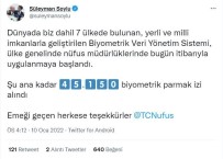 Soylu Açiklamasi 'Biyometrik Veri Yönetim Sistemi Ile 45 Bin 150 Biyometrik Parmak Izi Alindi'