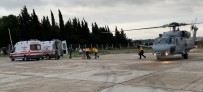 Gökçeada'da 2 Hasta Askeri Helikopterle Tahliye Edildi