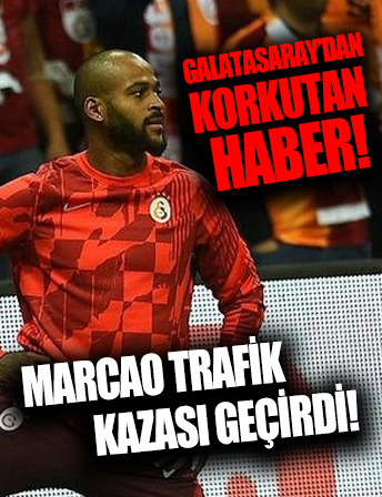 Galatasaray'lı futbolcu Marcao kaza geçirdi! İşte ilk görüntüler...