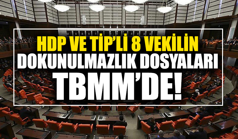 HDP ve TİP'li vekillerin dokunulmazlık dosyaları TBMM'de!