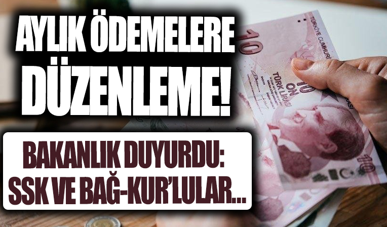 SSK ve Bağ-Kur aylık ödeme günlerine tatil düzenlemesi