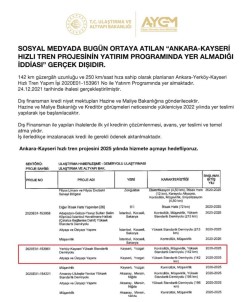 AK Parti'den Hizli Tren Iddialarina Açiklama