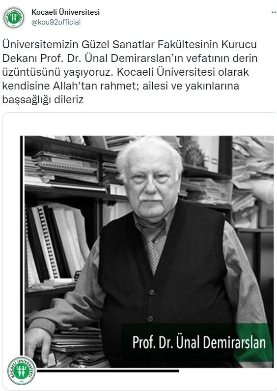Süleyman Şah Türbesi'nin mimarı Prof. Dr. Ünal Demirarslan hayatını kaybetti