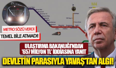 Ankara Büyükşehir Belediye Başkanı Mansur Yavaş'ın iddiasına Ulaştırma ve Altyapı Bakanlığından yanıt