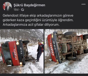 Itfaiye Araci Kazaya Müdahaleye Giderken Kaza Yapti