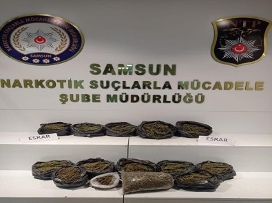 Samsun'da 15 Kilogram Esrar Maddesi Ele Geçirildi