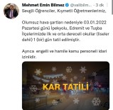 Van'da Okullara Kar Engeli