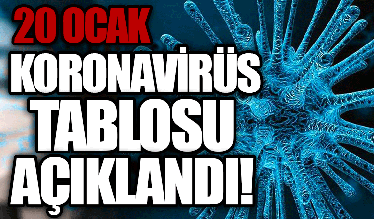 20 Ocak 2022 Perşembe koronavirüs tablosu