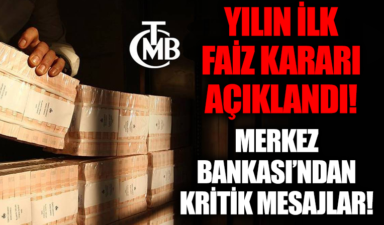 Merkez Bankası'nın 2022 yılı ilk faiz kararı belli oldu!