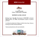 Elazig Valiliginden Deprem Açiklamasi