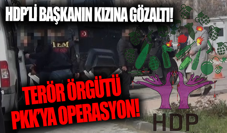 Terör örgütü PKK'ya operasyon! HDP'li başkanın kızı da gözaltında...