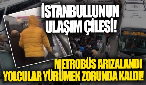 İstanbul'da bir metrobüs arızası daha