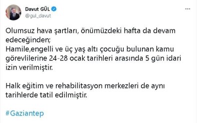 Gaziantep'te Kamu Görevlilerine Idari Izin