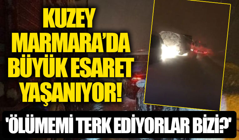 Kuzey Marmara Otobanında 6 Saattir Mahsur Kalan Vatandaş İsyan Etti
