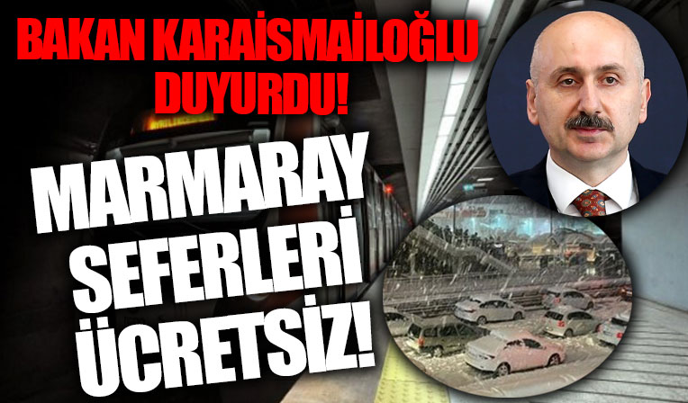 Marmaray sabaha kadar ücretsiz hizmet verecek