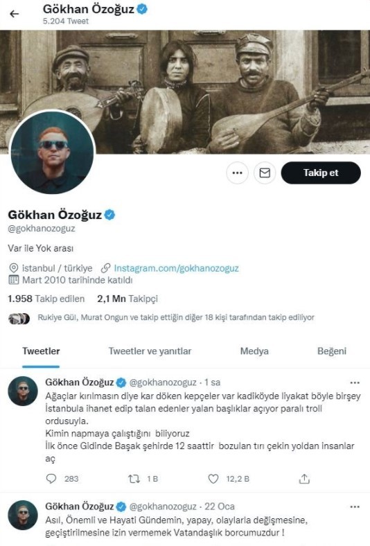 İstanbul'un kar hezimetinde CHP'nin trol ünlüleri rezalete tek kelime etmedi! Şahan Gökbakar, Tarkan, Cem Yılmaz, Berna Laçin...