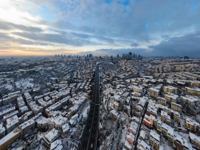 Beyaza Bürünen Istanbul Bogazi Havadan Görüntülendi