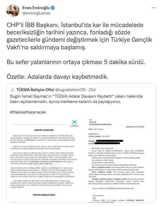 İmamoğlu'nun yandaş medyası TÜGVA'ya saldırmaya başladı! Saymaz'ın yalanı anında patladı...