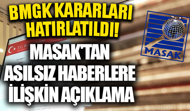 BMGK kararları hatırlatıldı! MASAK'tan asılsız haberlere ilişkin açıklama