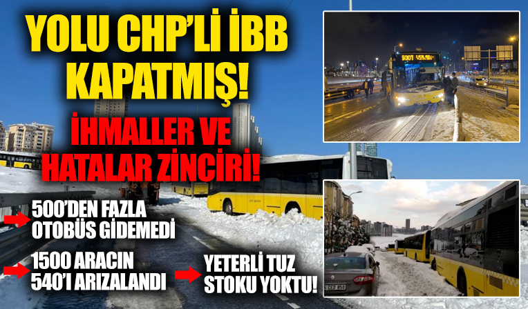 CHP'li İBB'nin ihmaller ve hatalar zinciri ortaya çıkıyor! Yolu belediyeye ait araçlar kapatmış...