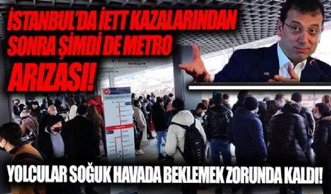 İstanbul'da metro arızası! Yolcular bekledi...