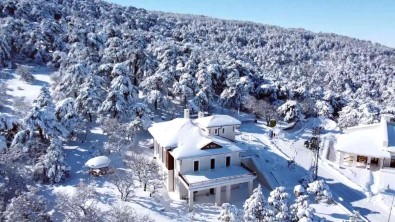 Essiz Kar Manzaralari Havadan Görüntülendi