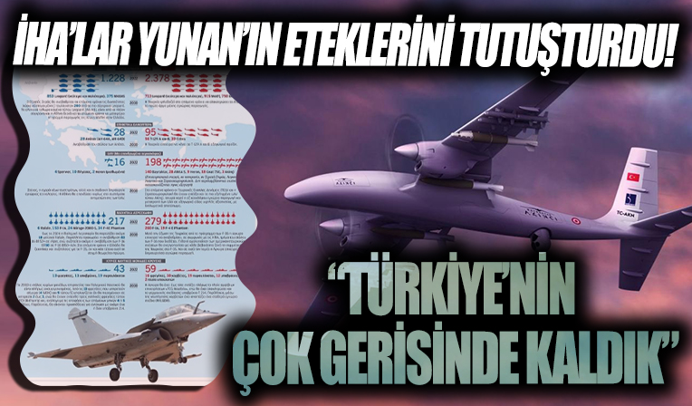 Türk İHA'ları Yunan'ın çenesini yoruyor! 'Türkiye'nin çok gerisinde kaldık'