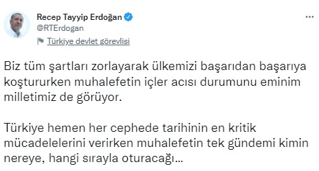 Başkan Erdoğan'dan muhalefete sert sözler: Milli onur ve haysiyetlerini kaybettiler