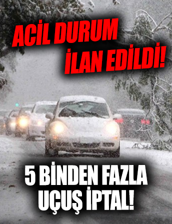 ABD’de ‘Bombogenesis’ alarmı! 5 binden fazla uçuş iptal edildi