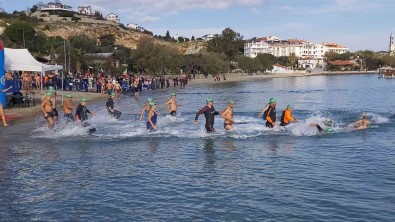 Datça'da '16. Açik Deniz Kis Yüzme Maratonu' Düzenlendi