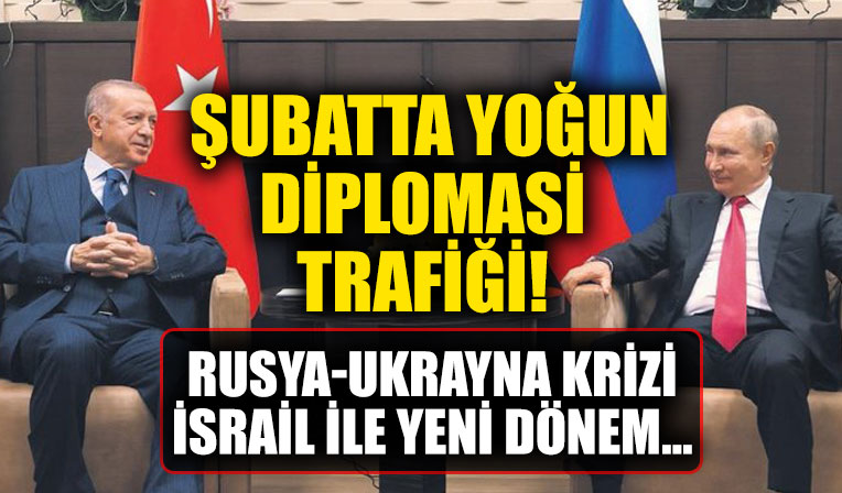 Şubat ayında Türkiye'nin yoğun diplomasi trafiği! Rusya-Ukrayna krizi, İsrail ile yeni dönem...