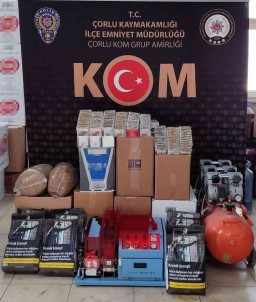 Tekirdag'da Kaçak Makaron Ve Tütün Operasyonu