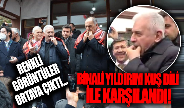 Binali Yıldırım'a kuş diliyle karşılama yapılınca ortaya renkli görüntüler  çıktı!