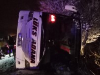Yolcu Otobüsü Devrildi, 6 Yaralandi
