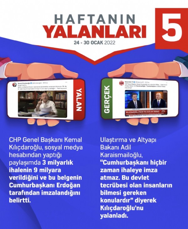 İşte muhalefetin haftalık yalanları!