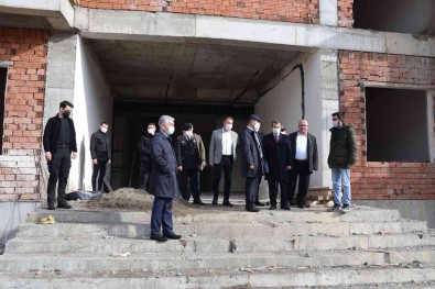 Vali Aktas Çan Hükümet Konagi Binasi Insaatini Inceledi