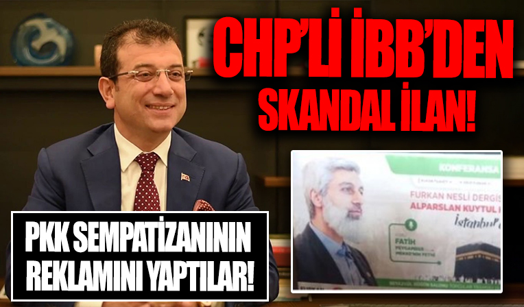 CHP'li İBB panolarında terör destekçisi FETÖ sempatizanı örgüt  lideri Alparslan Kuytul ilanları...
