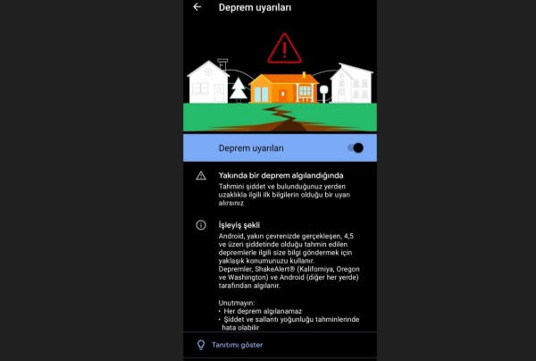 Google, Antalya'daki deprem öncesi kullanıcılara bildirim gönderdi