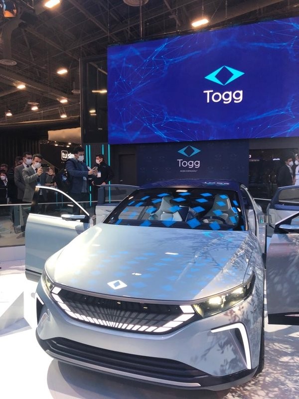Yerli otomobil TOGG Consumer Electronic Show Fuarı'nda görücüye çıktı! TOGG Sedan ilk kez görüntülendi