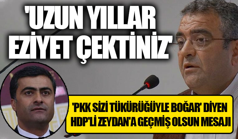 CHP'li Tanrıkulu'ndan 'PKK sizi tükürüğüyle boğar' diyen HDP'li Zeydan'a geçmiş olsun mesajı: Uzun yıllar eziyet çektiniz