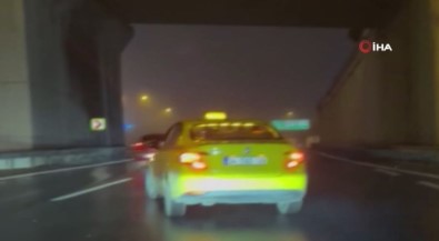 TEM Otoyolu'nda Beyzbol Sopali Taksici Korkusu Yasandi